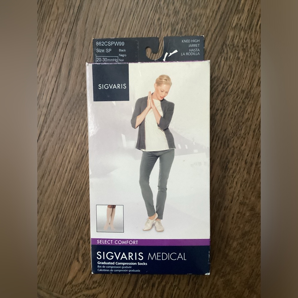 SIGVARIS Medical Compression Stockings Black Socks Graduated Unisex Socks NWT